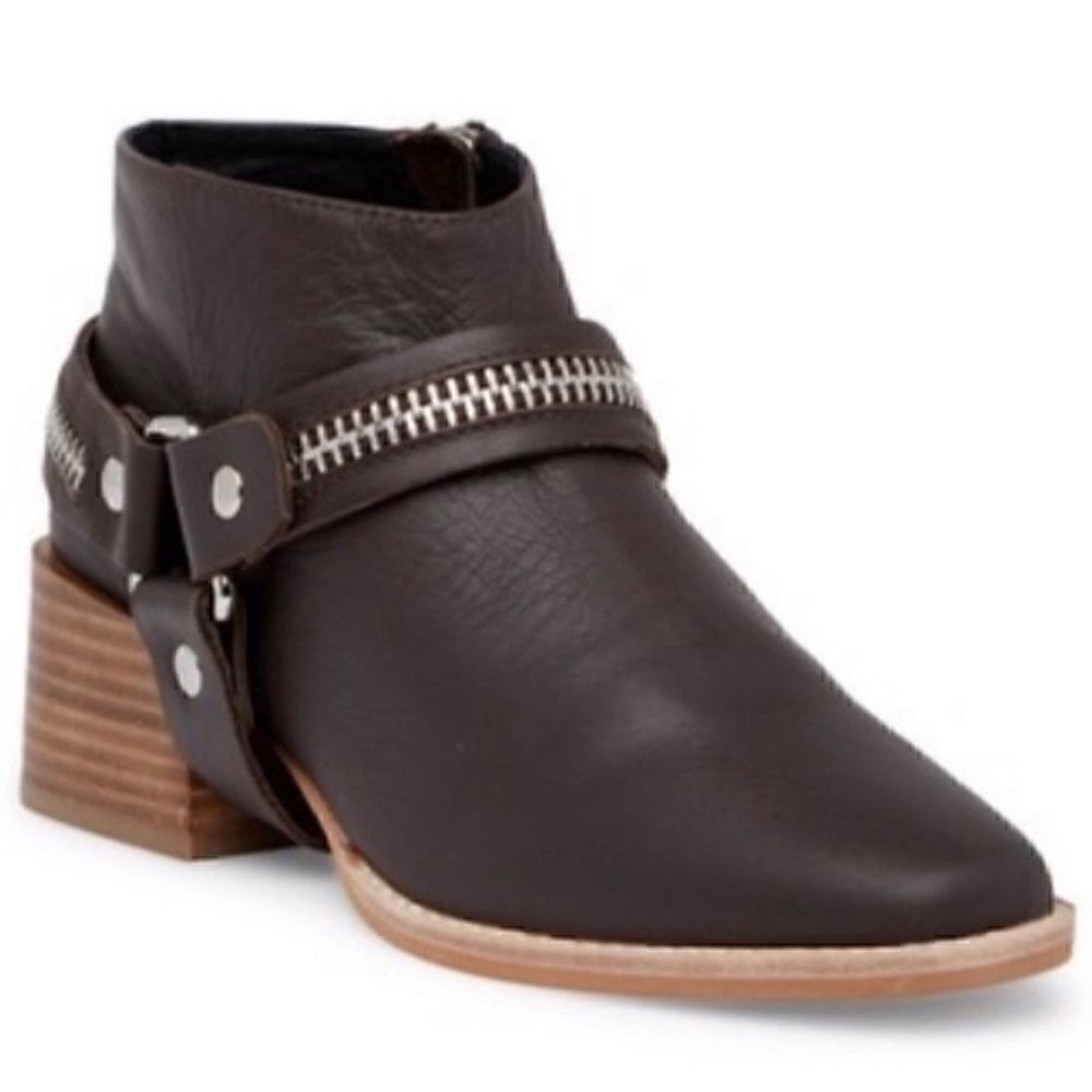Sol Sana Eddie SS Harness Zipper Boot in Coffee, Euro Size 37/US 6.5. NWT!